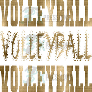 Volleyball Varsity Polka Dot Foil Texture Gold
