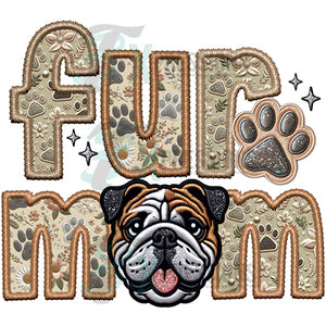 Fur Mom Bulldog  - Brown