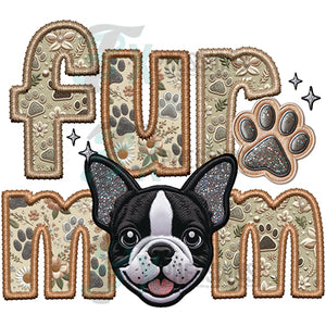 Fur Mom Frenchie - Black White