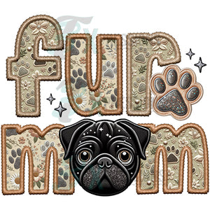 Fur mom Pug - Black