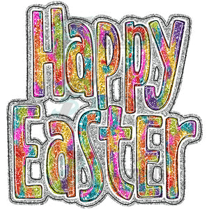 Happy Easter Colorful Glitter