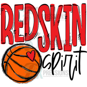 Team Go Spirit Redskin Red Basketball