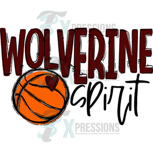 Team Go Spirit Wolverine Maroon Basketball