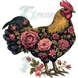 Floral Rooster