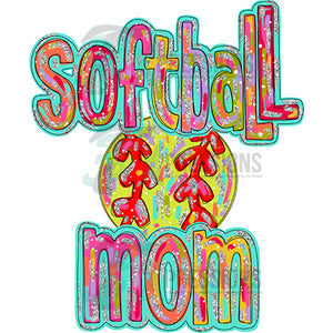 Softball Mom Colorful