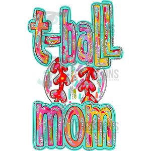 T-Ball Mom colorful