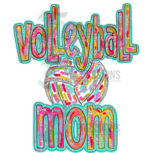 Volleyball mom colorful
