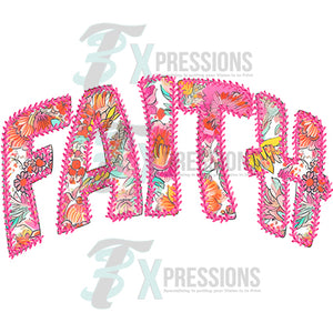 Faith Faux Stitched