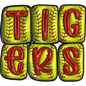 Personalized Softball bubble letters