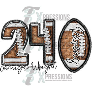 Personalized Sports 4in number and 3.5 inch ball