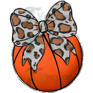 Bows and Balls Basketball Leopard