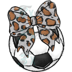 Bows and Balls Soccer Leopard
