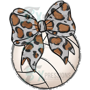 Bows and Balls Volleyball Leopard