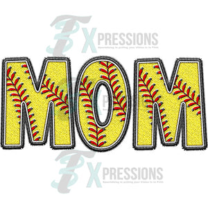 Personalized  Embroidery Softball Mom