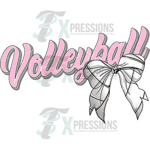 Volleyball word and bow