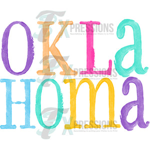 Watercolor States OKLAHOMA