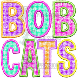 Bobcats Embroidery Diamonds Neons