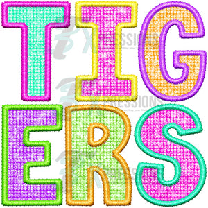 Tigers Embroidery Diamonds Neons