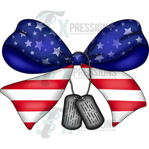Coquette bow support our troops