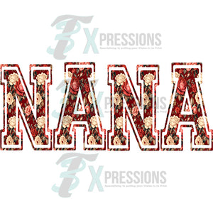 Personalized Varsity Maroon Floral Name
