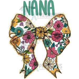Personalized Floral Bow