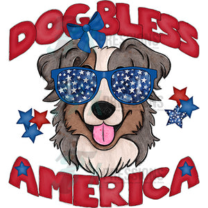 Dog Bless America Aussie