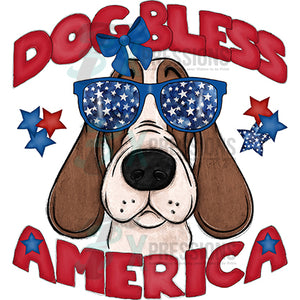 Dog Bless America Basset Hound
