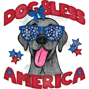 Dog Bless America Black Lab