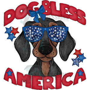 Dog Bless America Dachshund