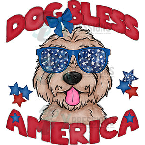 Dog Bless America Golden Doodle