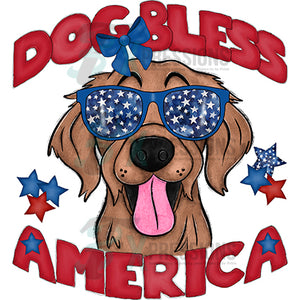 Dog Bless America Golden Retriever