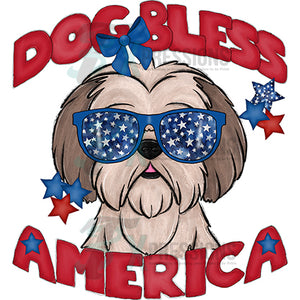 Dog Bless America Shih Tzu