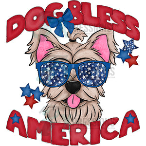 Dog Bless America Yorkie