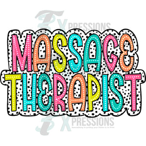 Massage Therapist dalmatin dots