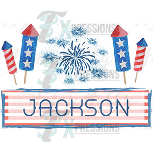 Personalized 4th of July firecrackers