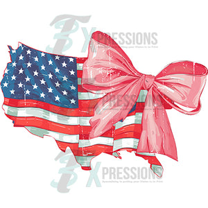 Patriotic USA Map