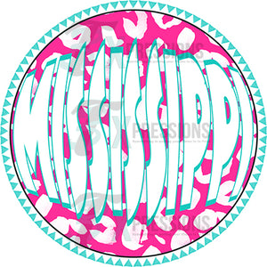 Mississippi Groovy Leopard Circle