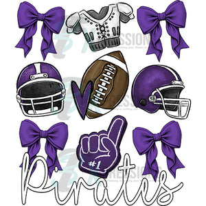 Personalized Purple football Collage