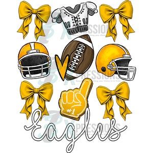 Personalized Yellow football Collage