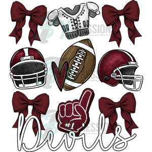 personalized Maroon football Collage