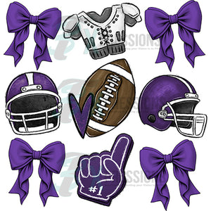Purple Football Collage