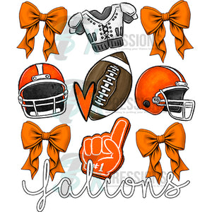 Personalized Orange Football Collage