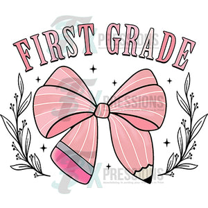 First Grade Pink Bow