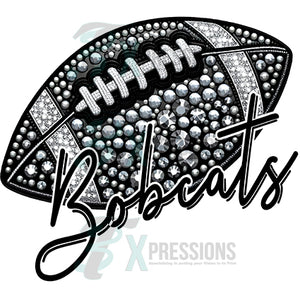 Personalized Faux Bling Football