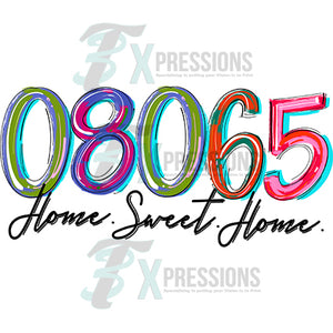 Personalized Zip Code Home Sweet Home