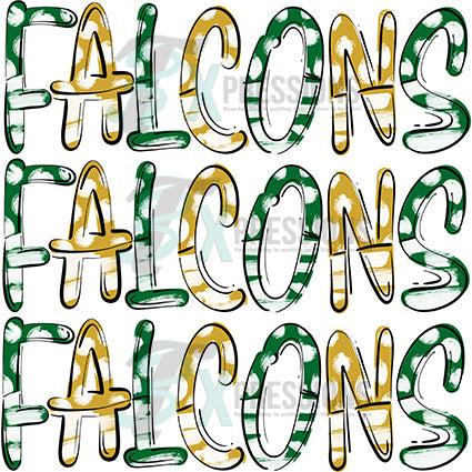 Stacked Line 1 or 2 color Sporty team