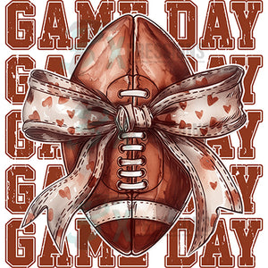 Football Game Day ball and bow