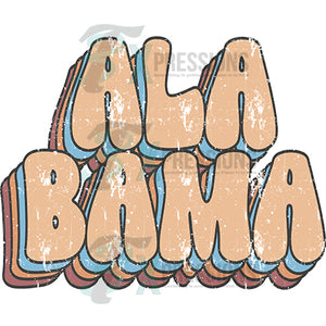 Alabama Groovy Stacked Distressed Boho Tones