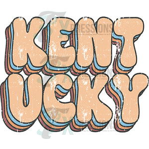 Kentucky Groovy Stacked Distressed Boho Tones