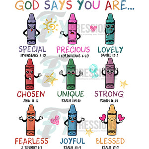 Crayon God Says that you are